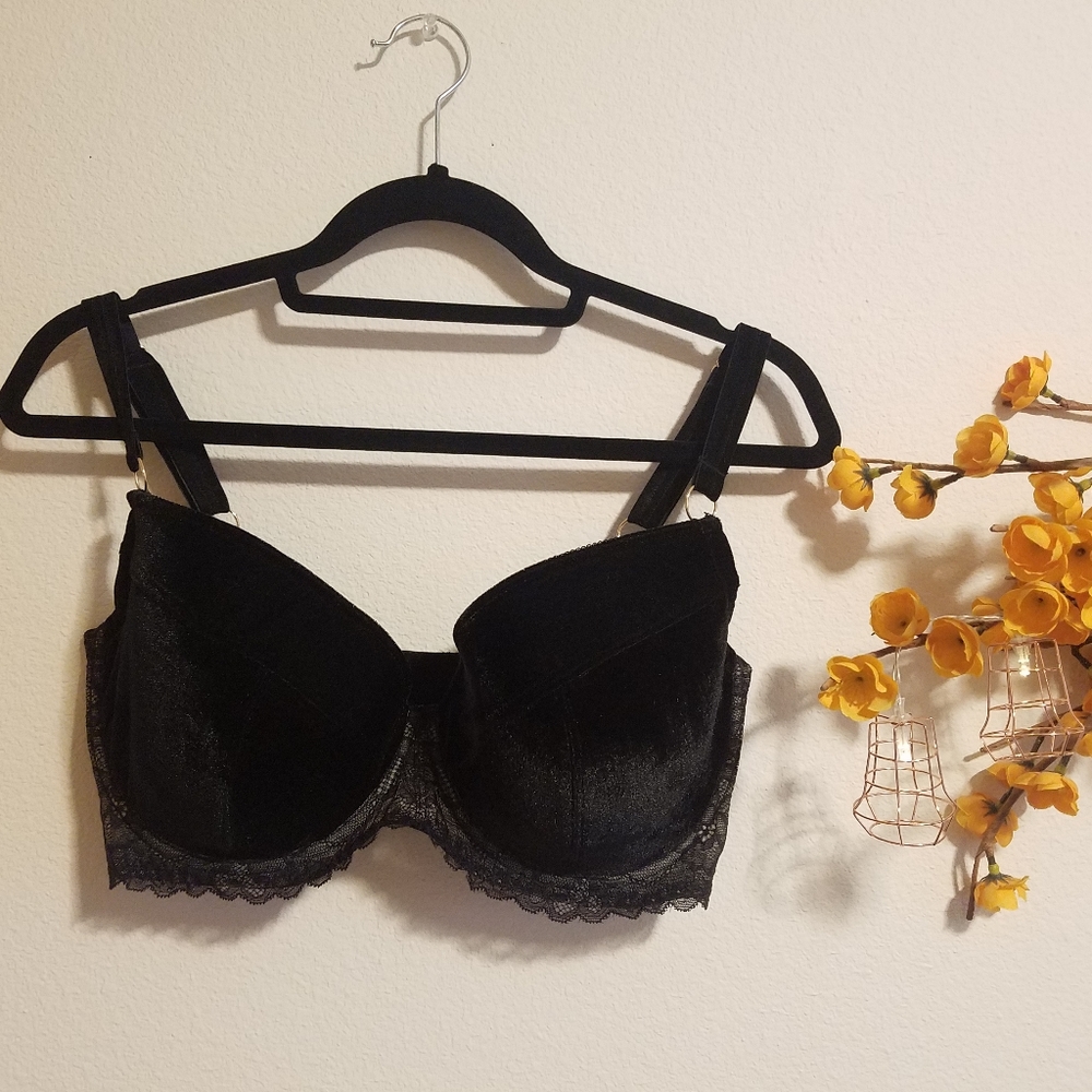 Luscious Velvet & Lace Bra